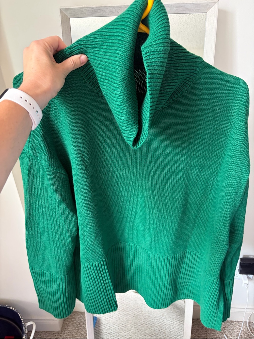 GAP Green oversized Turtleneck Sweater, 100% cotton, size small